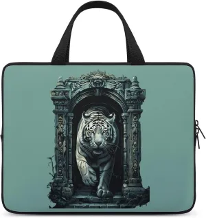 White Tiger Architecture Laptop Sleeve Bag Printed Protective Laptop Case Briefcase Handbag for 10/12/13/15/17 Inch