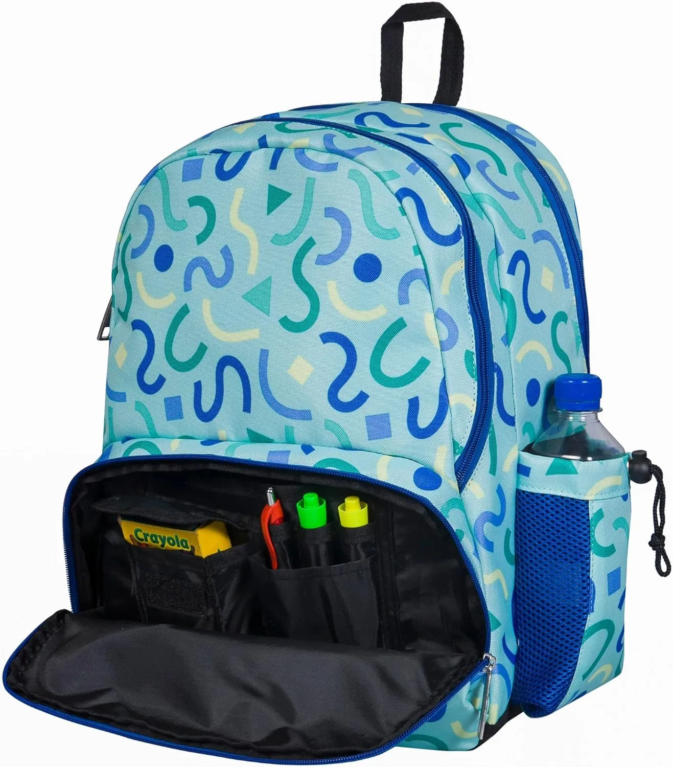 Wildkin 17-inch Kids Backpack – Durable, Lightweight School Bag for Boys & Girls - Confetti Blue