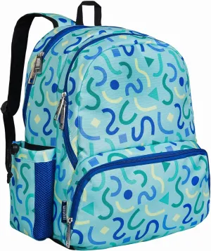 Wildkin 17-inch Kids Backpack – Durable, Lightweight School Bag for Boys & Girls - Confetti Blue