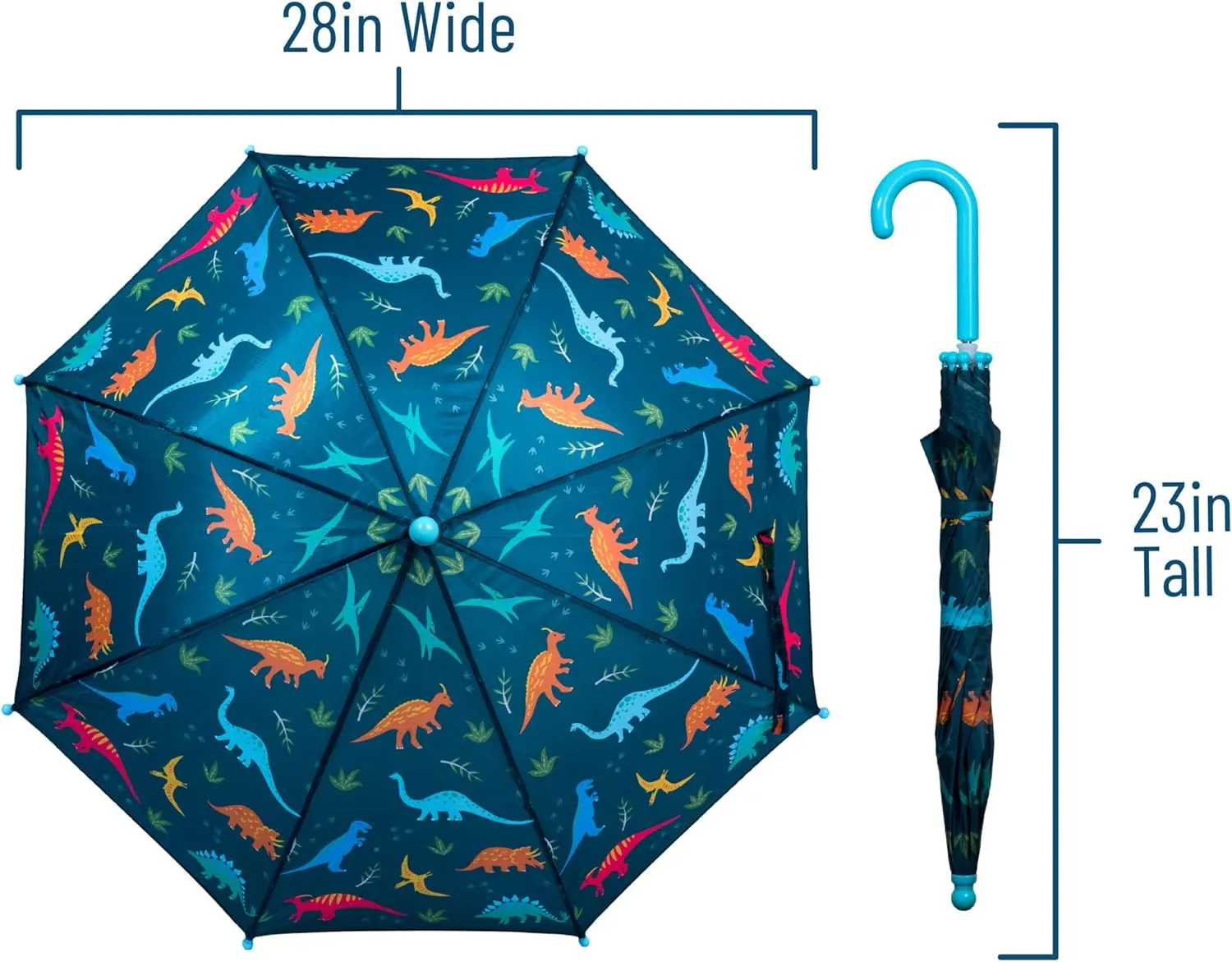 Wildkin Kids Umbrella – Rainproof Canopy, Curved Handle, Easy Hanging Design