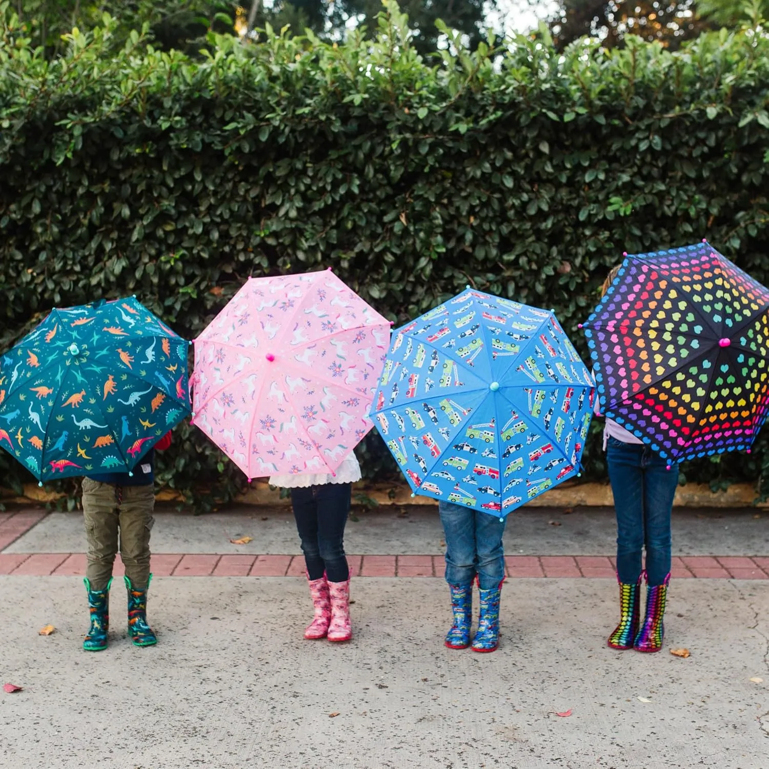 Wildkin Kids Umbrella – Rainproof Canopy, Curved Handle, Easy Hanging Design