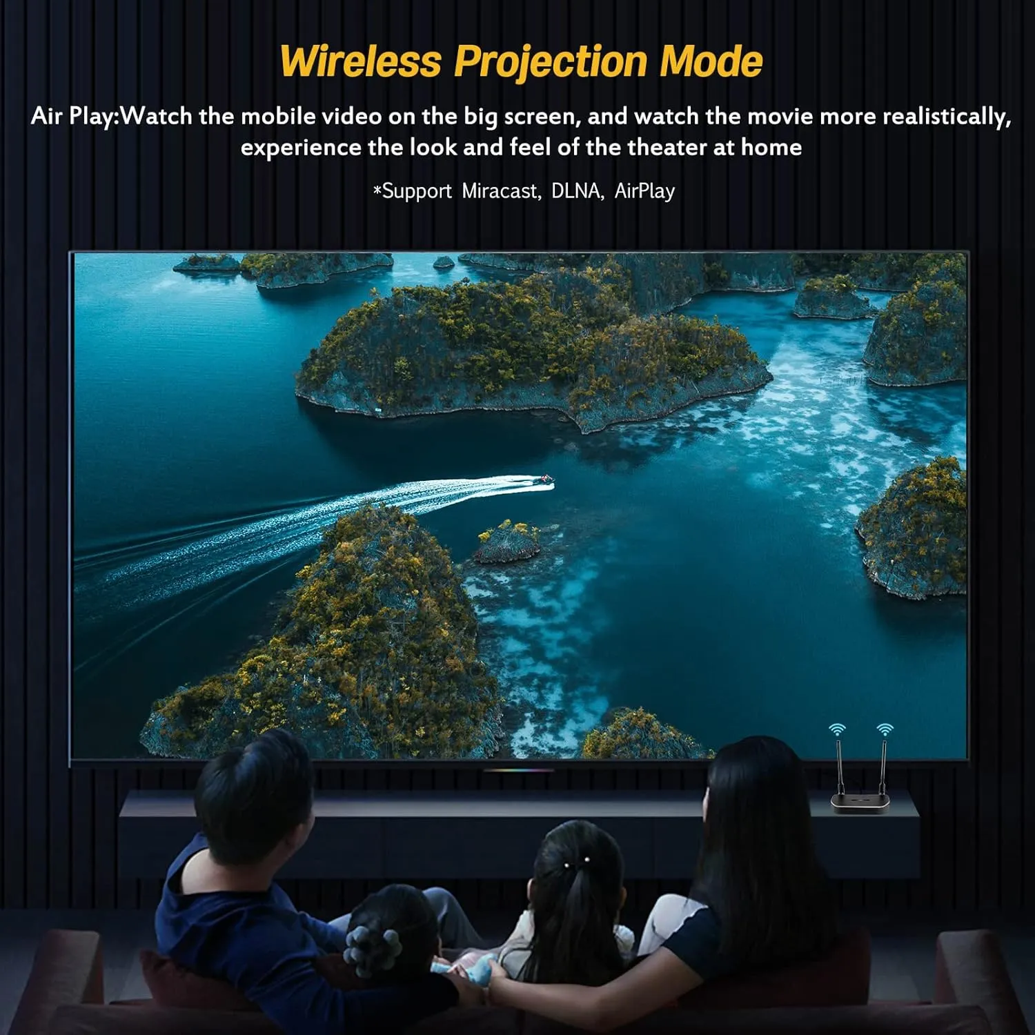 Wireless Hdmi Transmitter and Receiver 4k Kit.One Receiver and Two Transmitter Packages,sender Switch at Will,Matching Distance 50M VGA Dual Screen Casting Video Audio from PC/Laptop/TikTok to Monitor