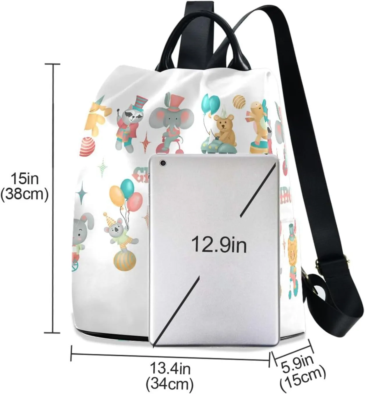 Women Backpack Daypack Casual Shoulder Bag Vintage Anti-theft Travel Backpack Pattern 4