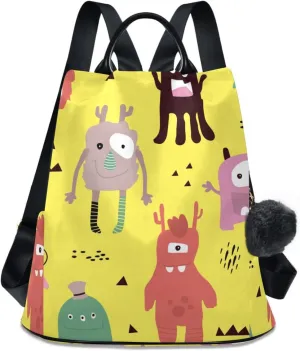 Women Backpack Daypack Casual Shoulder Bag Vintage Anti-theft Travel Backpack Pattern 9