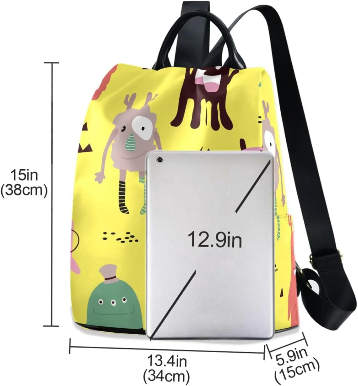 Women Backpack Daypack Casual Shoulder Bag Vintage Anti-theft Travel Backpack Pattern 9