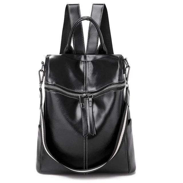 Women Backpack Female High Quality Leather School Bags
