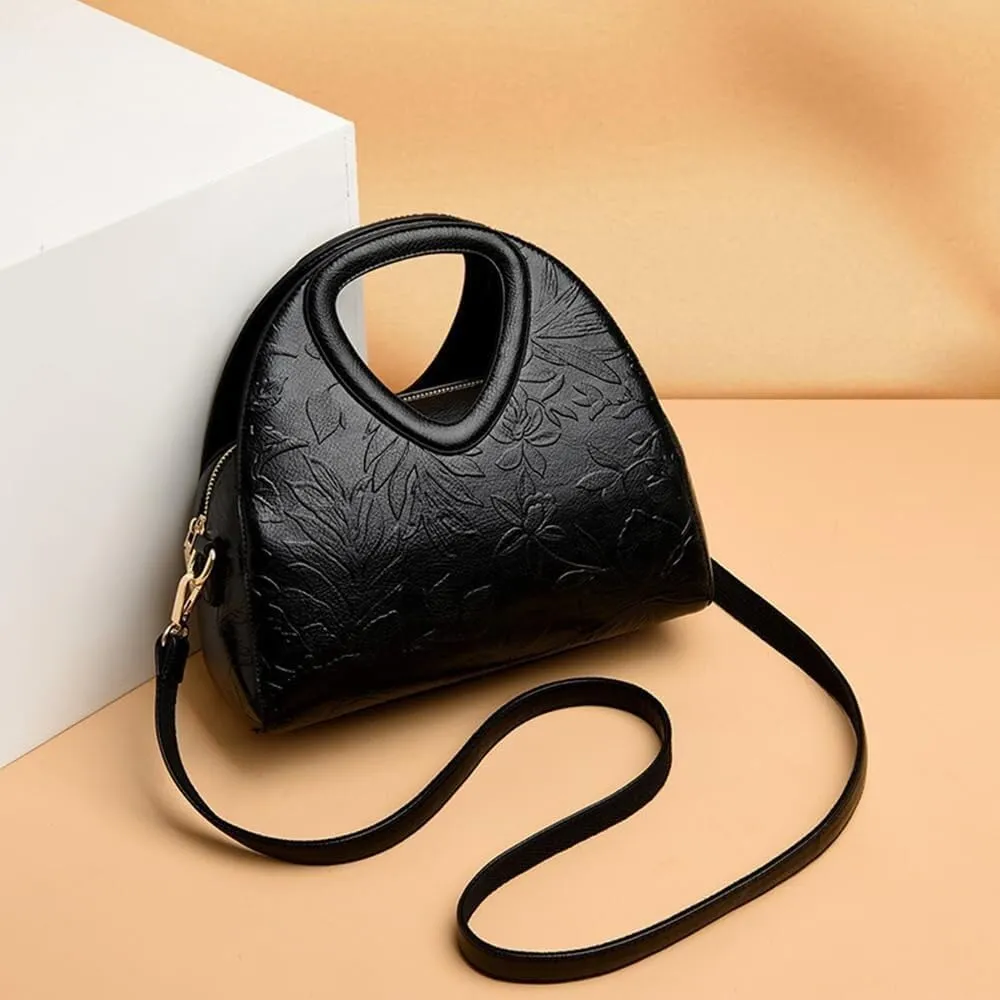 Women Tote Bags Top-handle Purse Flower PU Leather Shoulder Satchel Print Handbag Waterproof Tote with Adjustable Strap
