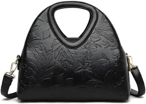 Women Tote Bags Top-handle Purse Flower PU Leather Shoulder Satchel Print Handbag Waterproof Tote with Adjustable Strap
