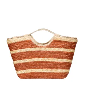 Womens Candice Straw Bag - Pink Sand