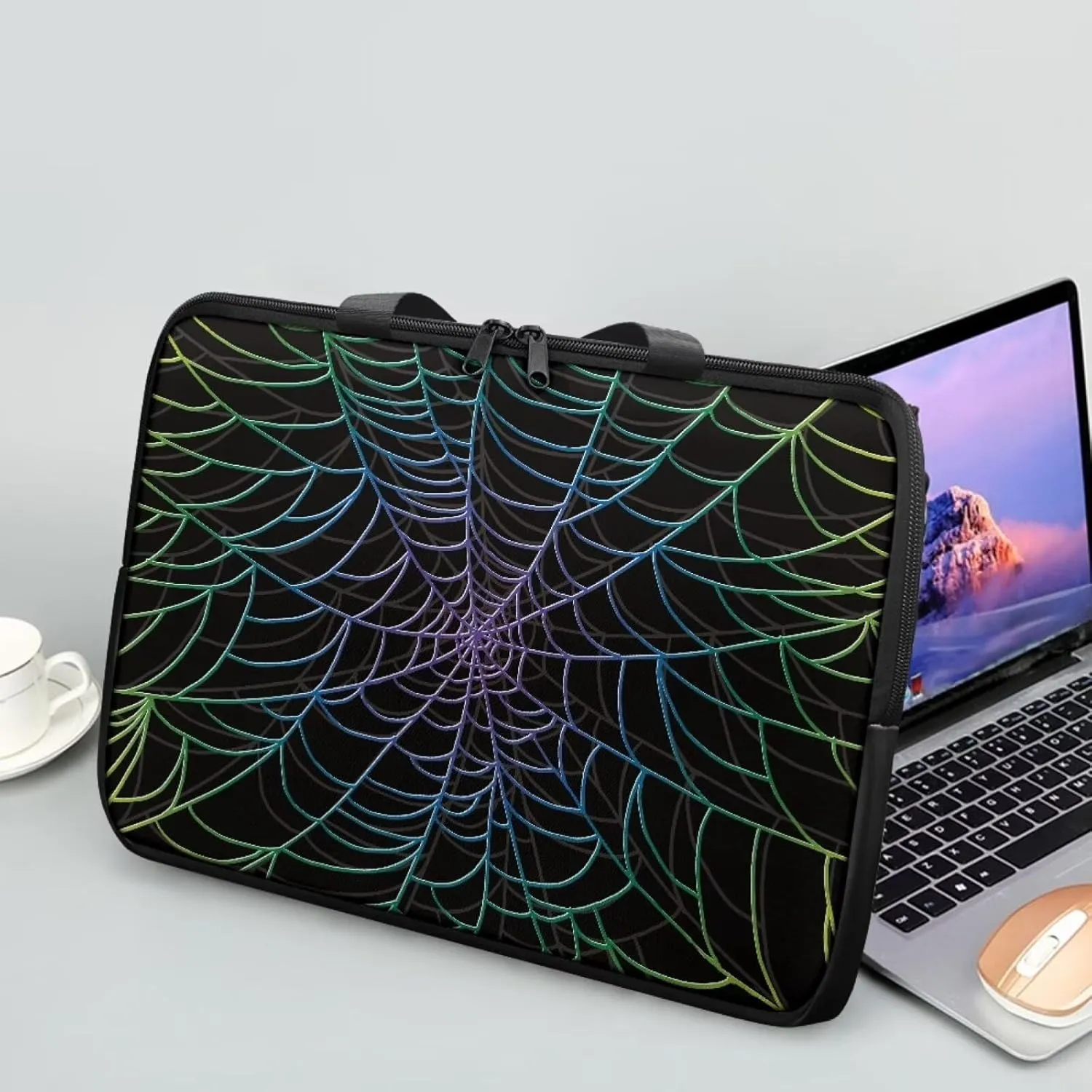 Womens Fashionable Laptop Carrying Case Waterproof Tablet Computer Sleeve Pouch with Handles