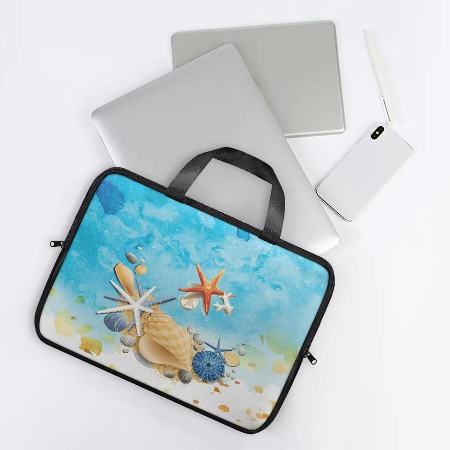 Womens Fashionable Laptop Carrying Case Waterproof Tablet Computer Sleeve Pouch with Handles