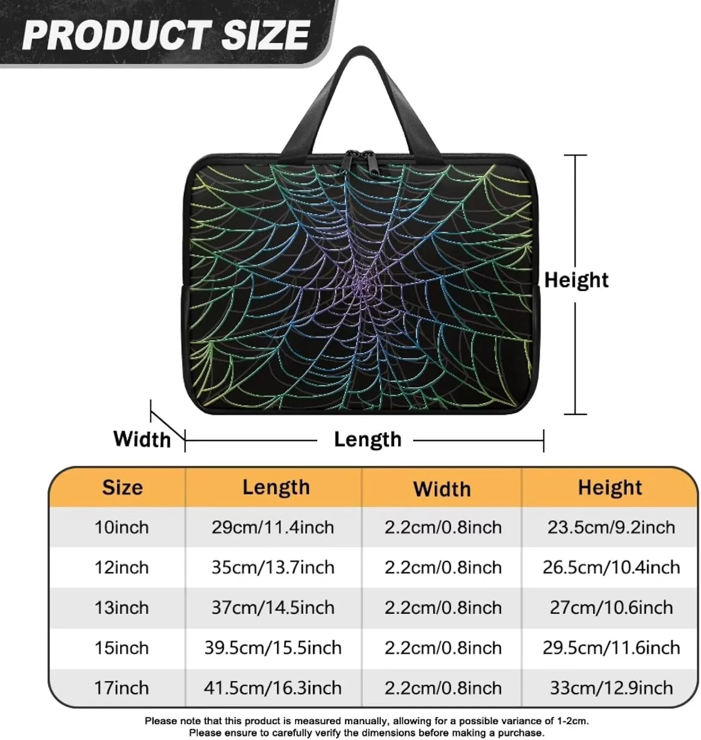 Womens Fashionable Laptop Carrying Case Waterproof Tablet Computer Sleeve Pouch with Handles