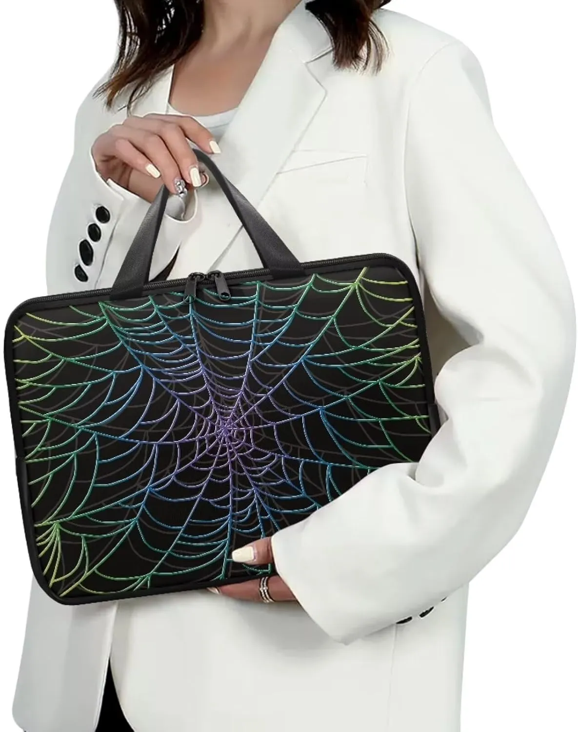 Womens Fashionable Laptop Carrying Case Waterproof Tablet Computer Sleeve Pouch with Handles