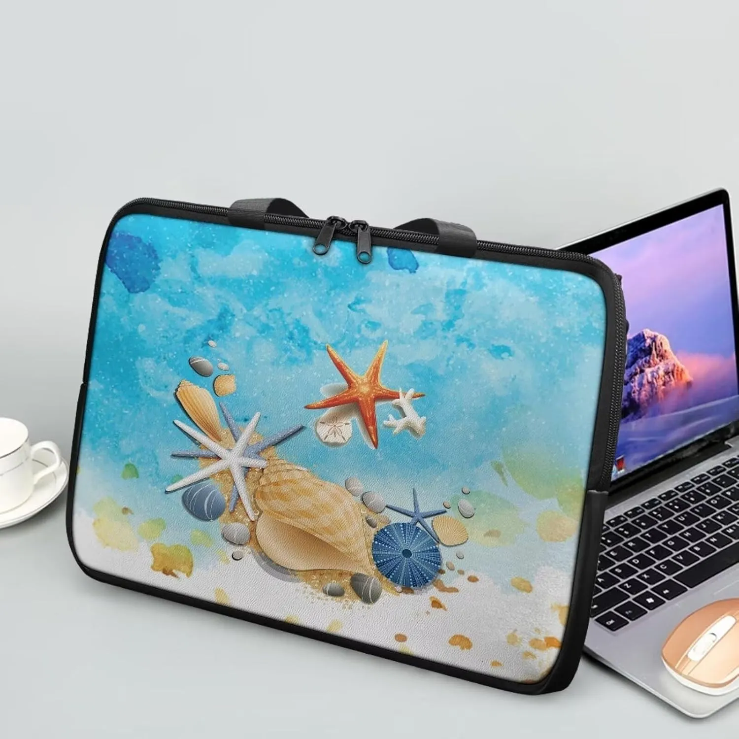 Womens Fashionable Laptop Carrying Case Waterproof Tablet Computer Sleeve Pouch with Handles