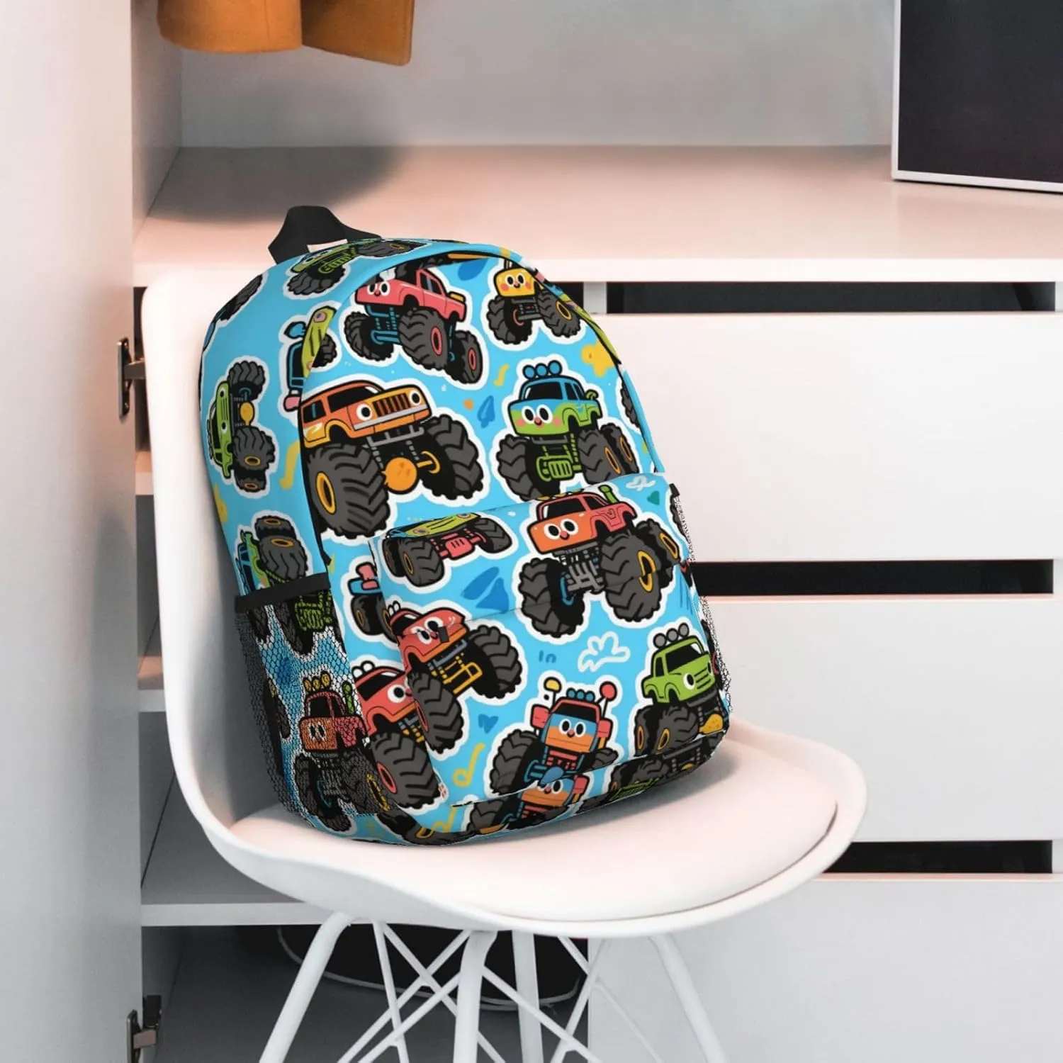 Women's fashionable travel backpacks, computer bags (Blue bottom color truck)