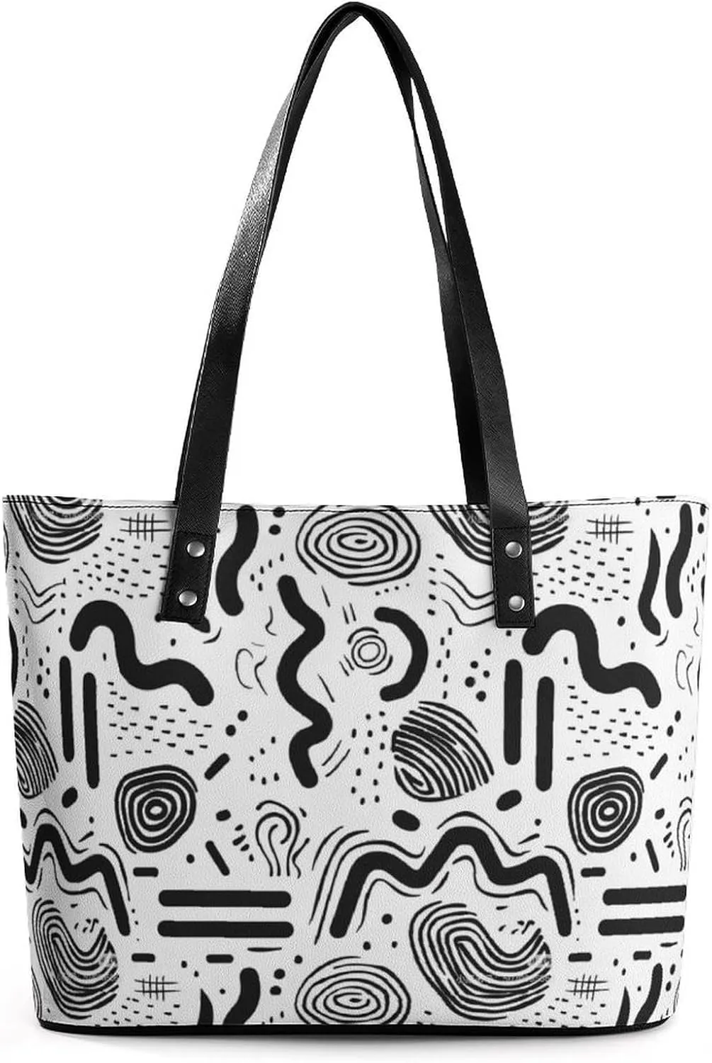Women's Leather Tote Bag Fashion Handbag for Work Travel Shopping Daily Use Large Capacity Shoulder Purse