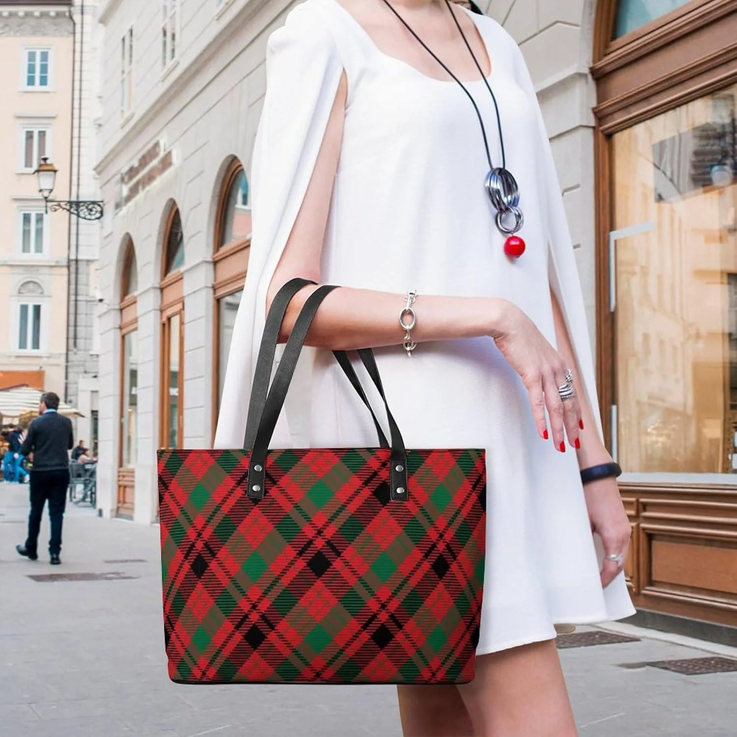 Women's Leather Tote Bag Fashion Handbag for Work Travel Shopping Daily Use Large Capacity Shoulder Purse