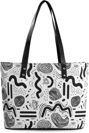 Women's Leather Tote Bag Fashion Handbag for Work Travel Shopping Daily Use Large Capacity Shoulder Purse