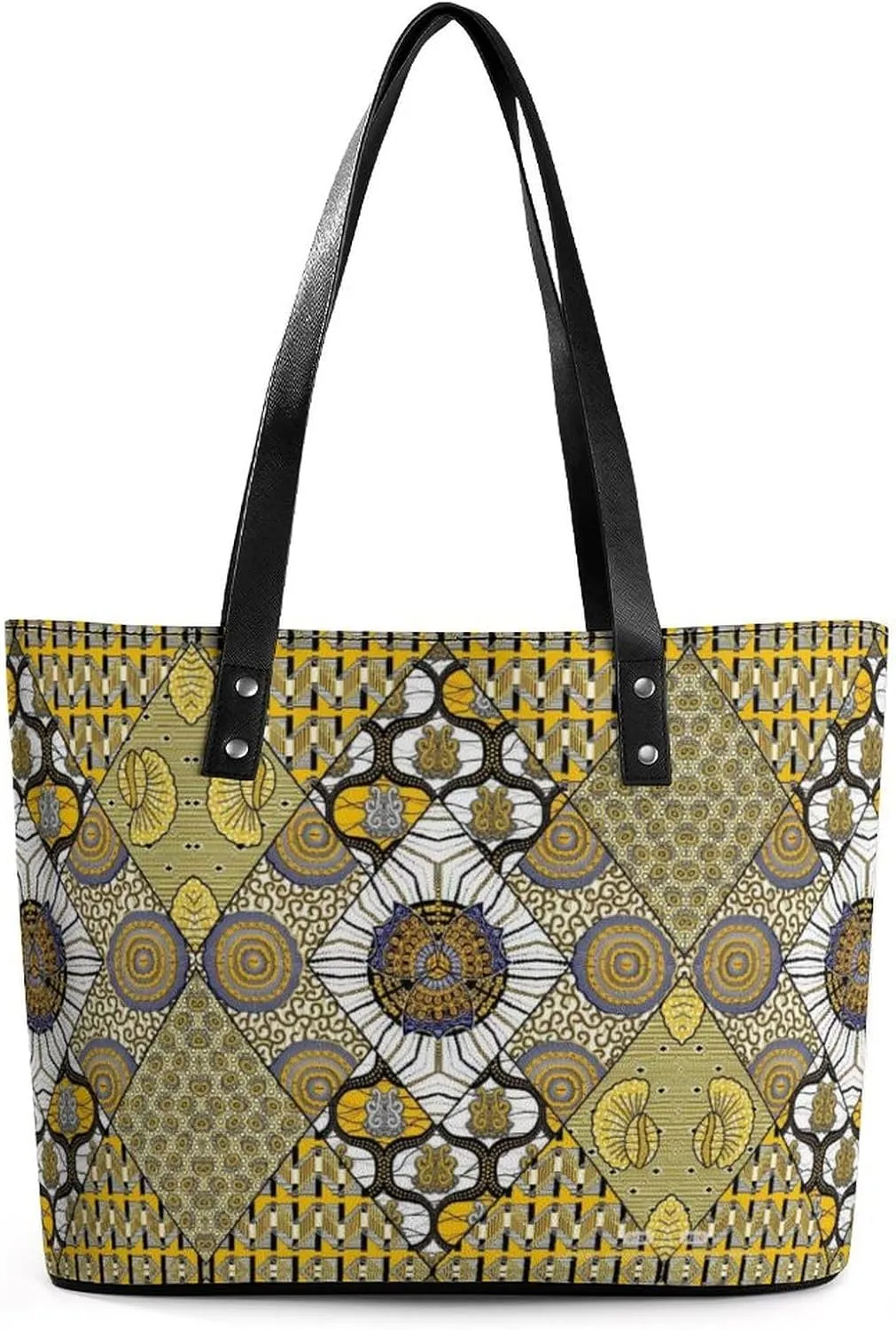 Women's Leather Tote Bag Fashion Handbag for Work Travel Shopping Daily Use Large Capacity Shoulder Purse