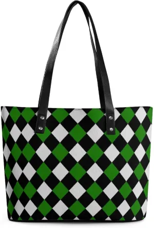 Women's Leather Tote Bag Fashion Handbag for Work Travel Shopping Daily Use Large Capacity Shoulder Purse