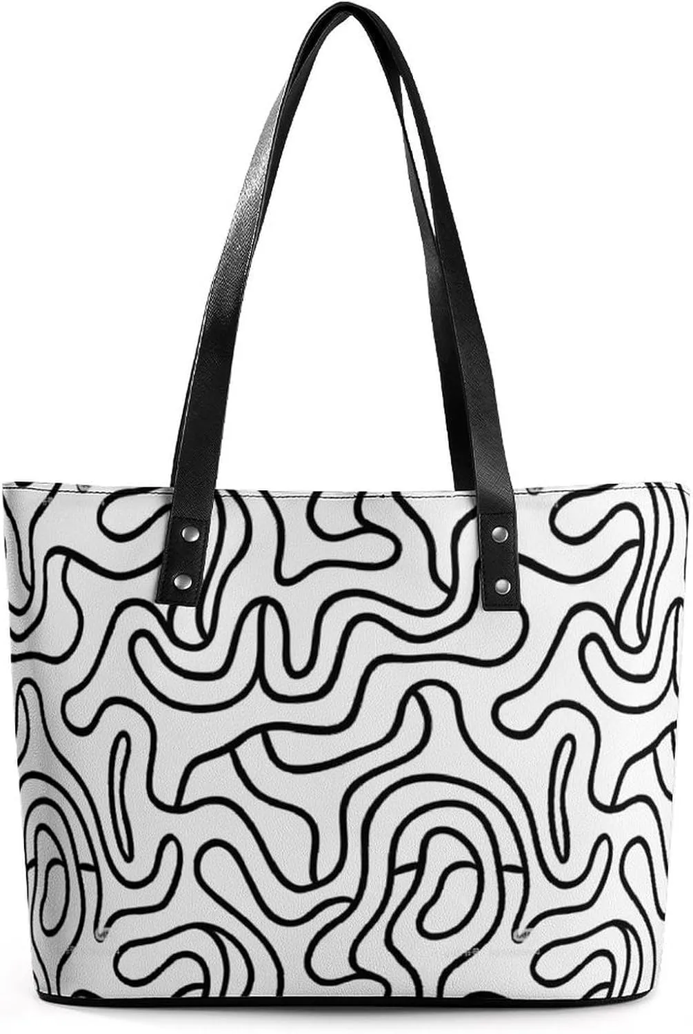 Women's Leather Tote Bag Fashion Handbag for Work Travel Shopping Daily Use Large Capacity Shoulder Purse