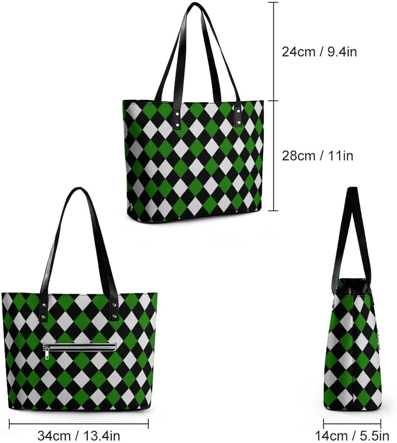 Women's Leather Tote Bag Fashion Handbag for Work Travel Shopping Daily Use Large Capacity Shoulder Purse