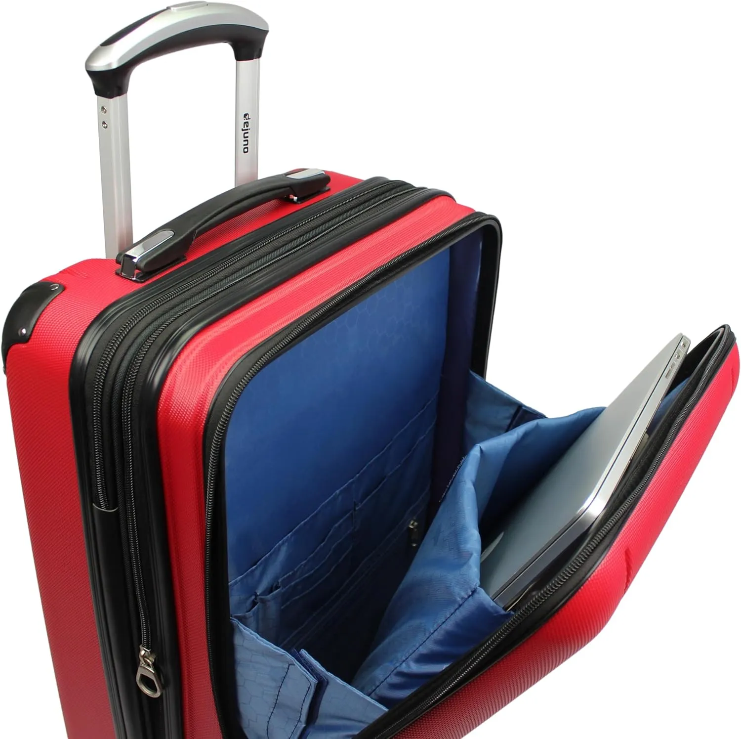 World Traveler Dejuno Compact Luggage with Laptop Pocket-Red, Carry-On 20-Inch