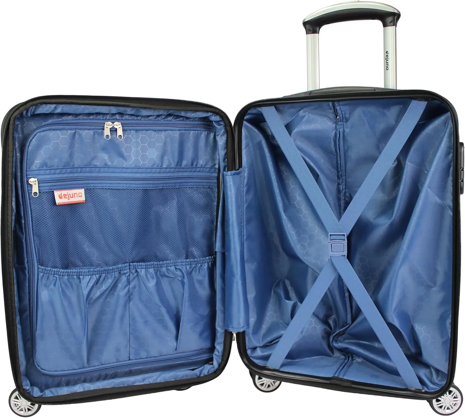 World Traveler Dejuno Compact Luggage with Laptop Pocket-Red, Carry-On 20-Inch