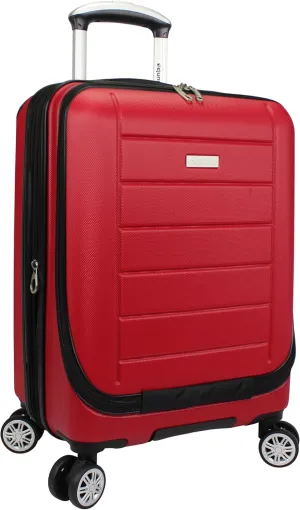 World Traveler Dejuno Compact Luggage with Laptop Pocket-Red, Carry-On 20-Inch
