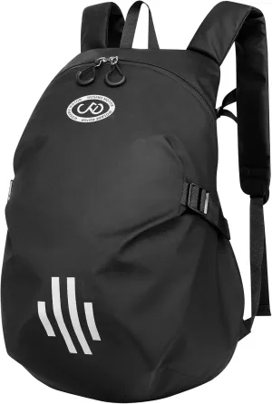 WOSAWE Motorcycle Backpacks, Men Women Durable Waterproof Helmet Basketball Soccer Shoulder Bag for Cycling Motorcross Travel Camping Hiking Black, Black