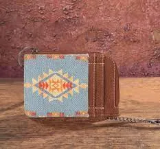 Wrangler Southwestern Art Print Mini Zip Card Case