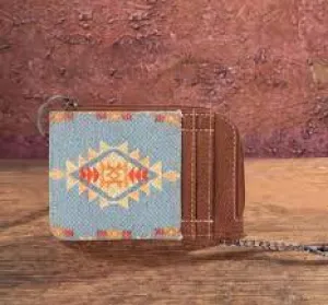 Wrangler Southwestern Art Print Mini Zip Card Case