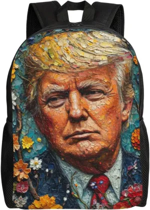 Xerial Flowers Trump Backpack Waterproof Anti Theft Durable Light Laptop Bag Backpacks For Women Men Travel Gym Backpack