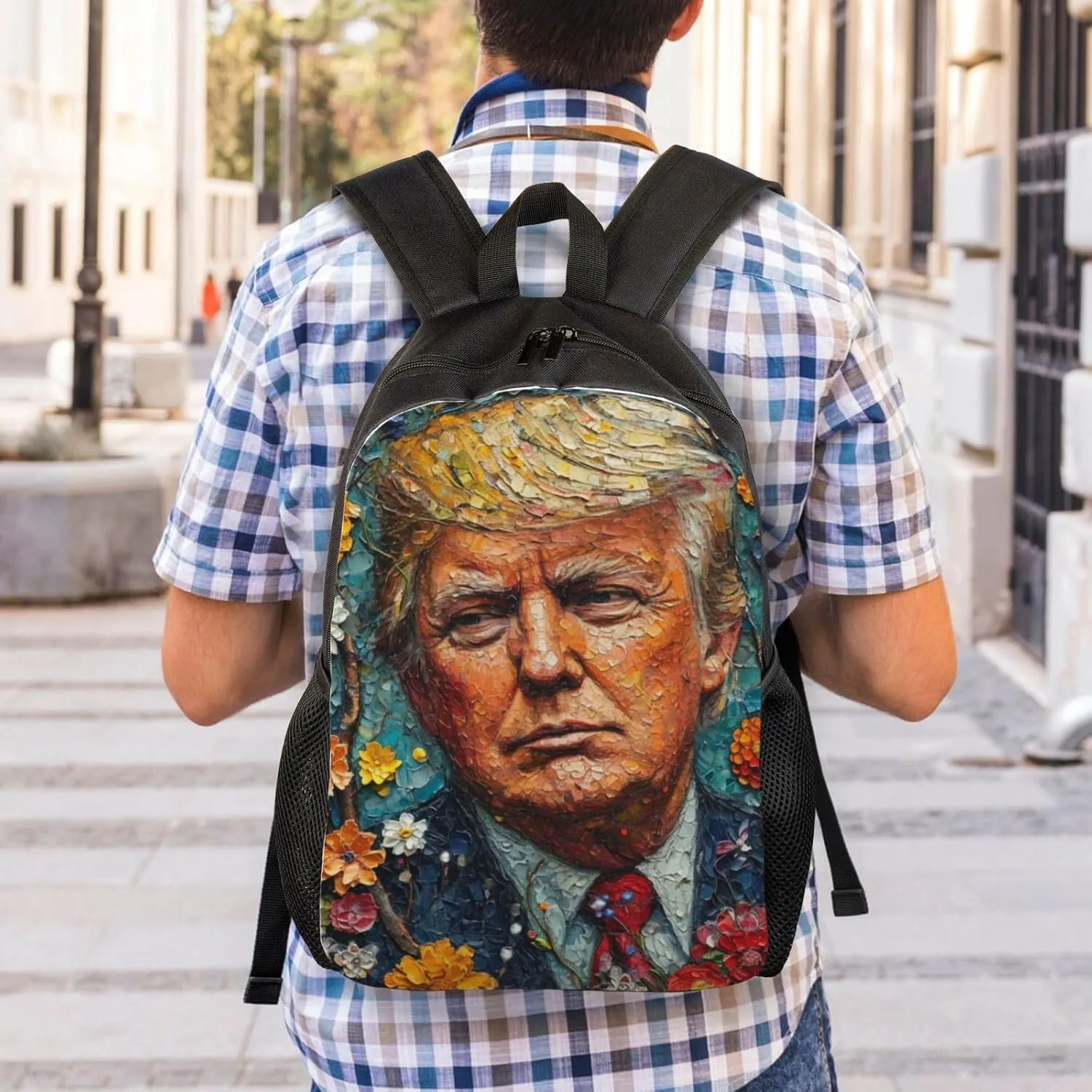 Xerial Flowers Trump Backpack Waterproof Anti Theft Durable Light Laptop Bag Backpacks For Women Men Travel Gym Backpack