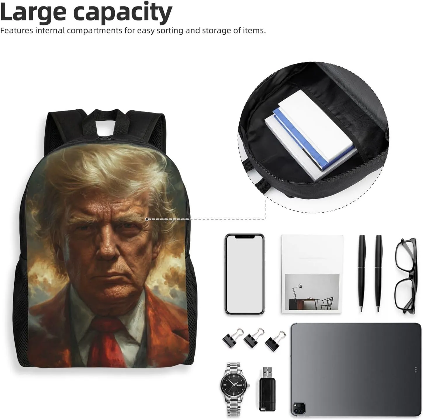 Xerial Trump In The Cloud Backpack Waterproof Anti Theft Durable Light Laptop Bag Backpacks For Women Men Travel Gym Backpack