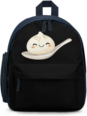 Xiaolongbao Chinese Dim Sum Bun Cute Printed Backpack Lightweight Shoulder Bag Travel Daypack for Camping Picnic Blue-style