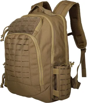 YAKEDA Military Tactical Backpacks,Laser-cutting 3-Day Army Backpack Large Bug Out Bag Travel Laptop Backpack for Men 50L (Mud Color)