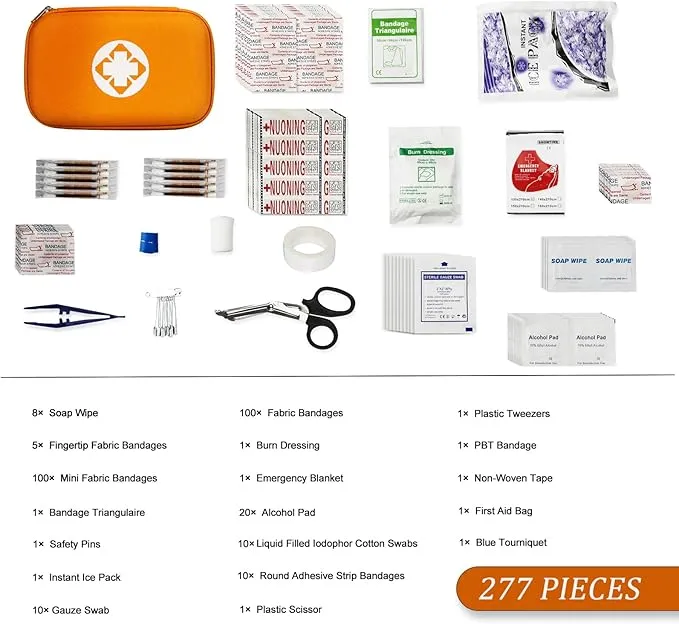 YIDERBO Compact Travel First Aid Kit for Car First Aid Kits Emergency First Aid Kit Home Office