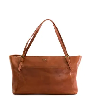 Zemp Mumbai Tote Office Handbag | Chestnut
