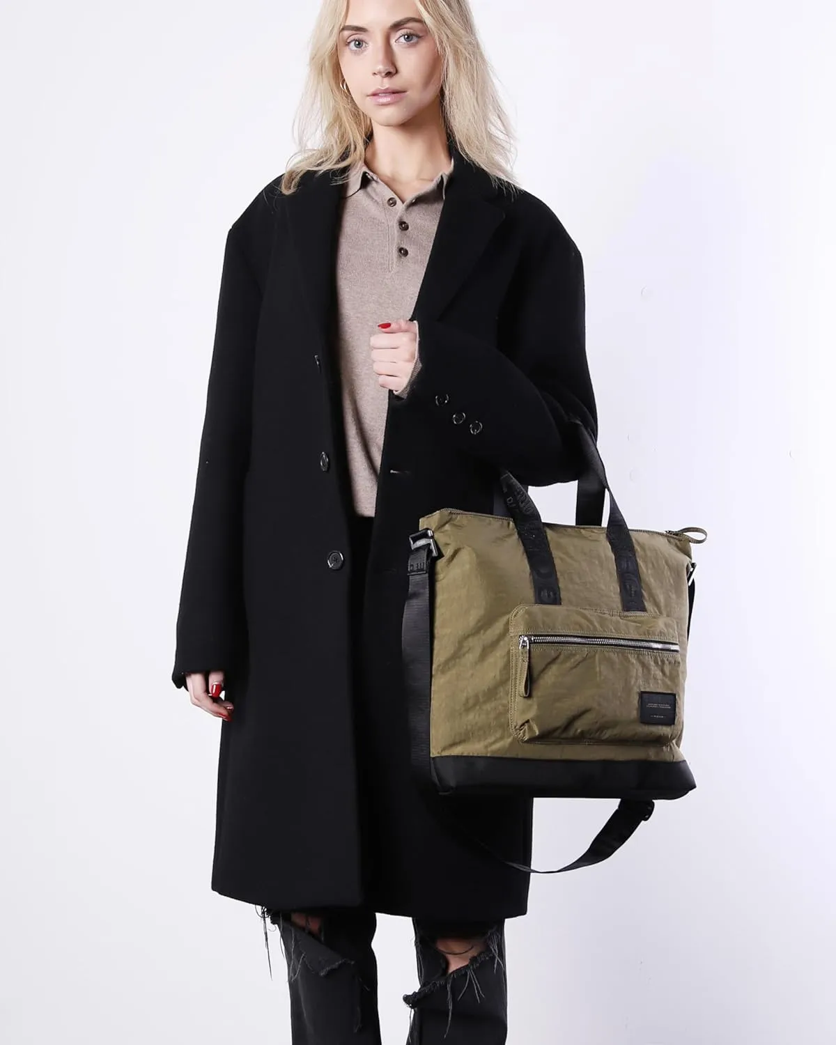 ZIMEGO Stylish Casual Business Laptop Tote Bag – Durable Travel Crossbody Shoulder Bag