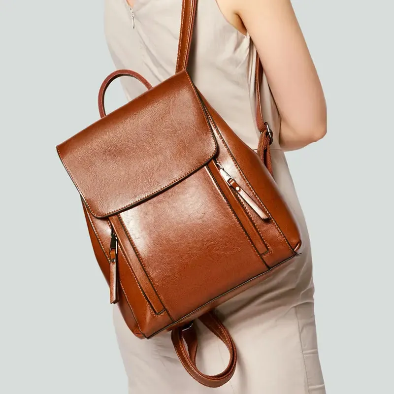 ZIPPERED ELEGANCE BACKPACK