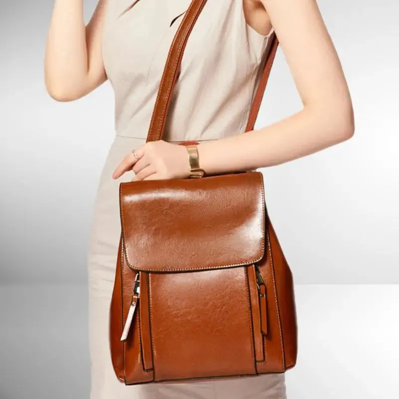ZIPPERED ELEGANCE BACKPACK